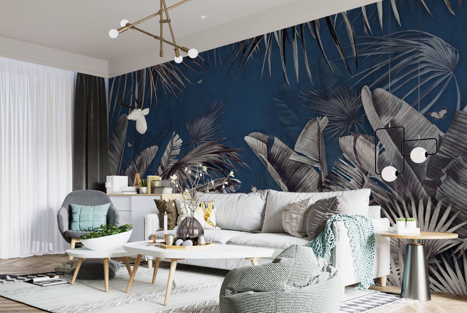 Фотошпалери ніч опускається на папороть