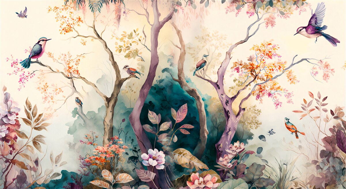 Фотошпалери птахи вітають осінь