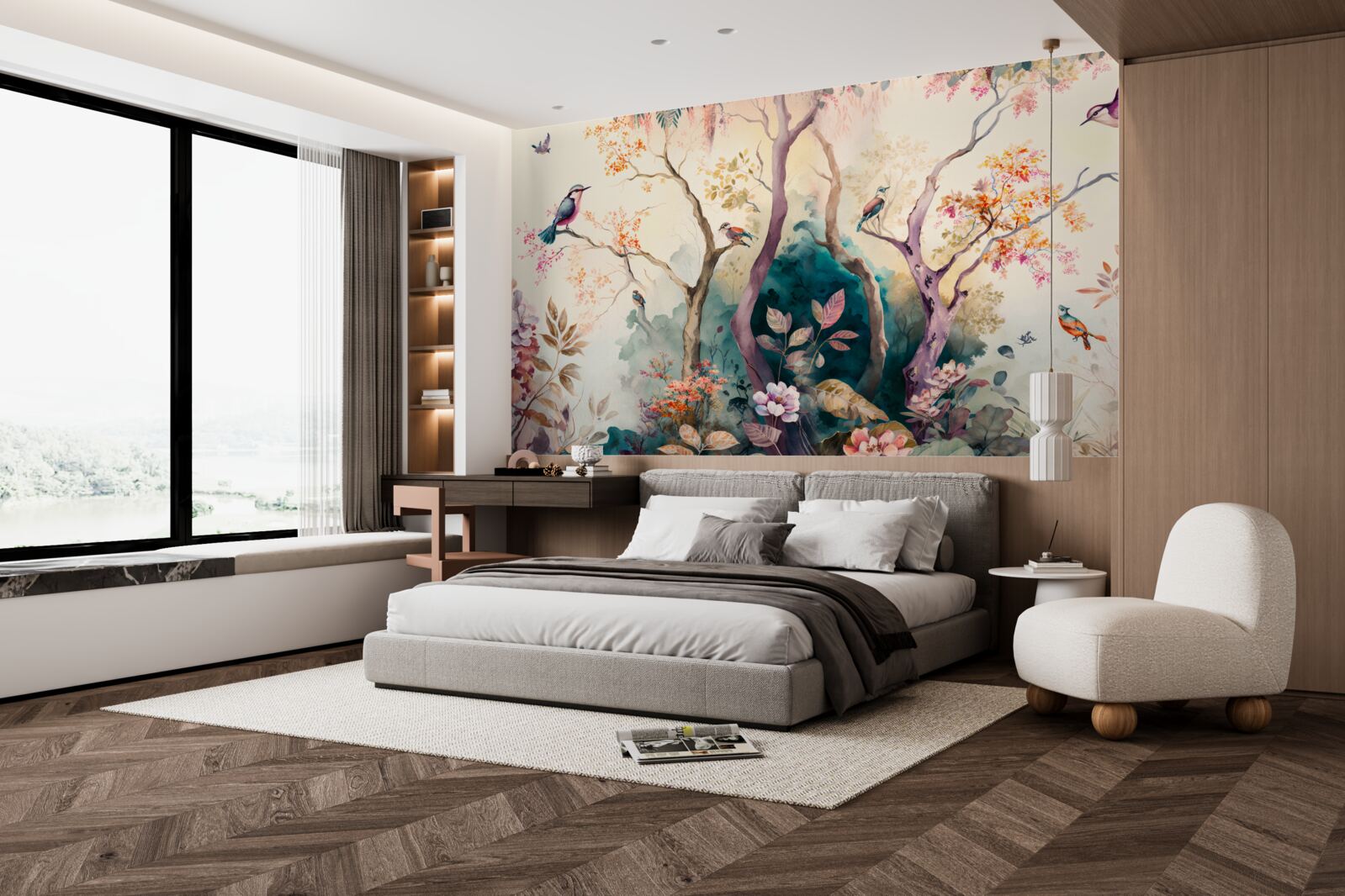 Фотошпалери птахи вітають осінь