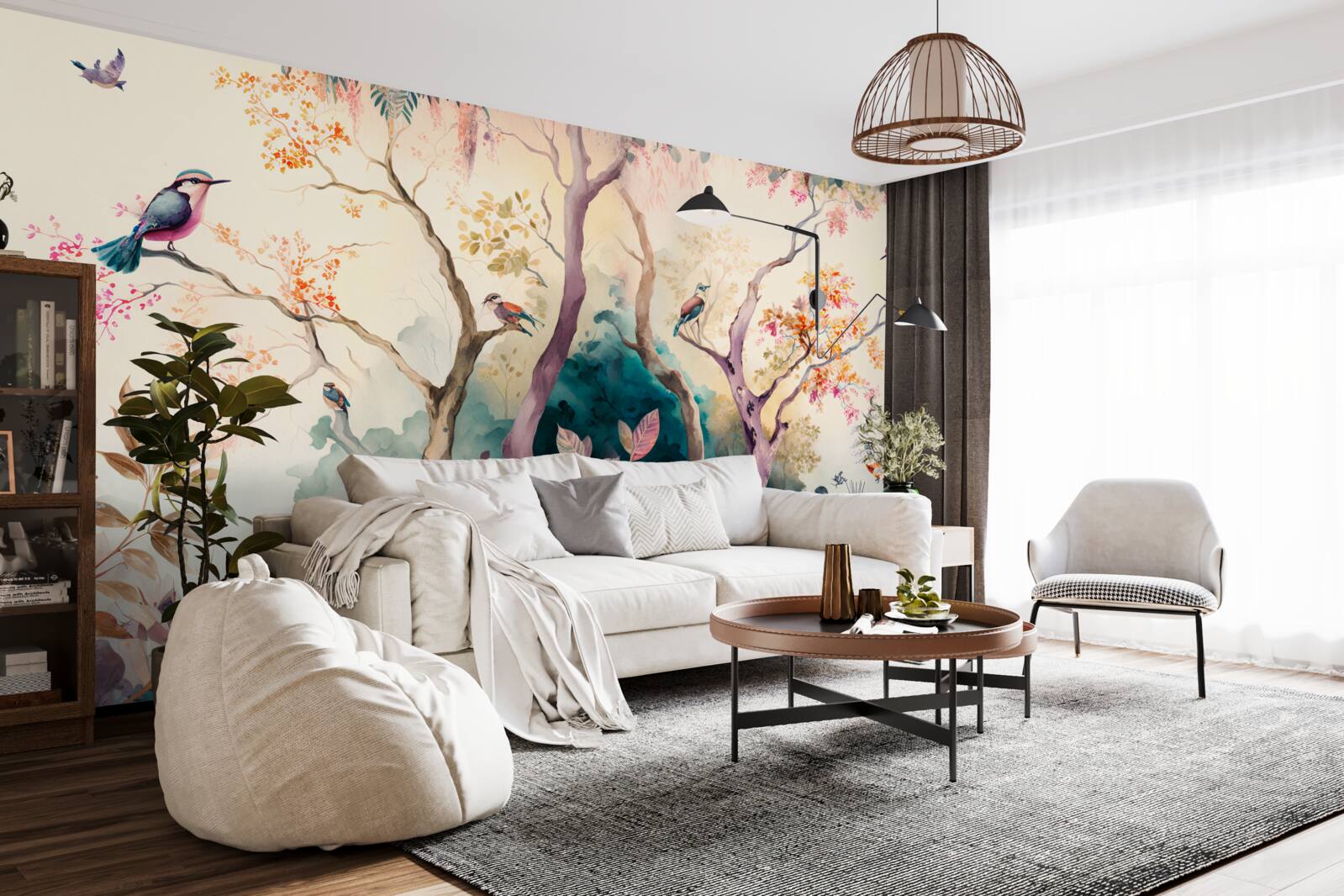 Фотошпалери птахи вітають осінь