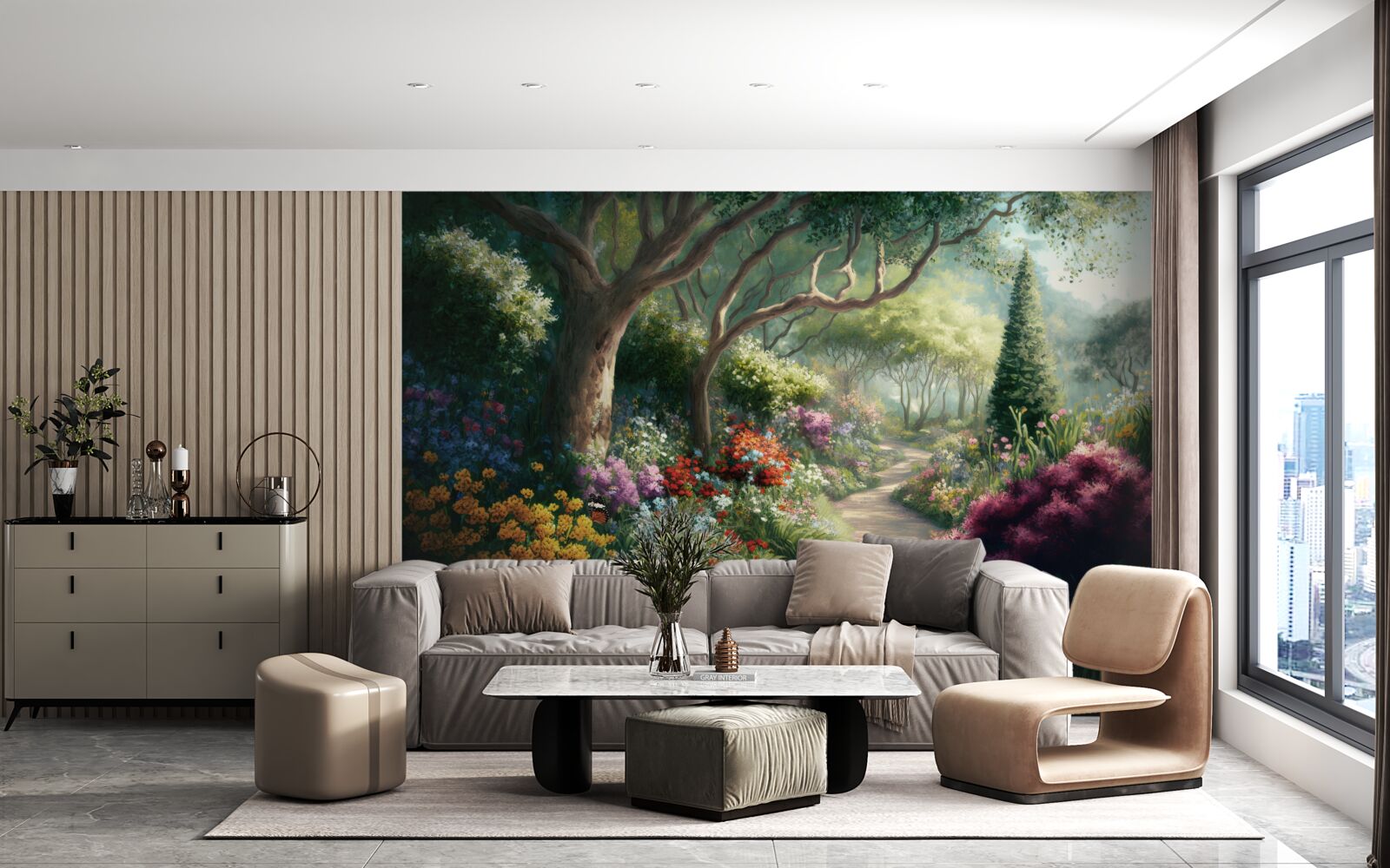 Фотошпалери містичний шлях через чарівний ліс