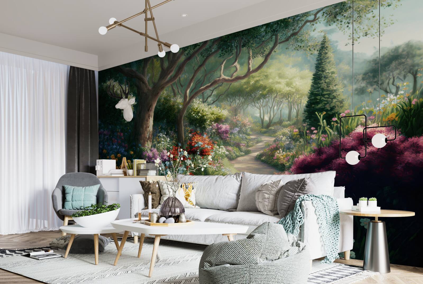 Фотошпалери містичний шлях через чарівний ліс