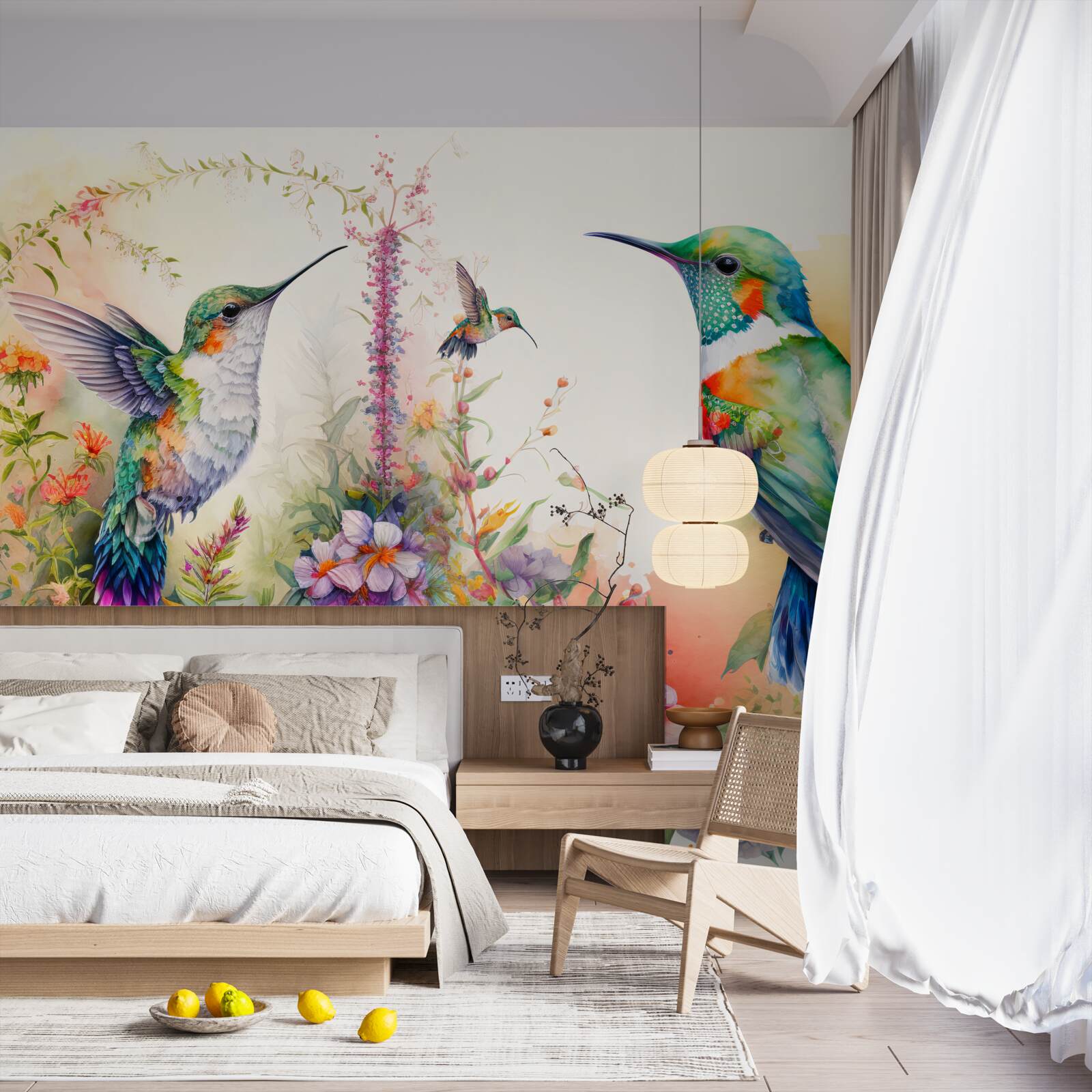 Фотошпалери колібрі спілкуються за допомогою кольорів