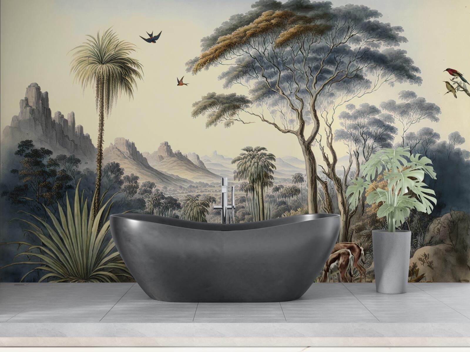 Фотошпалери сім'я оленів облаштовує свій дім