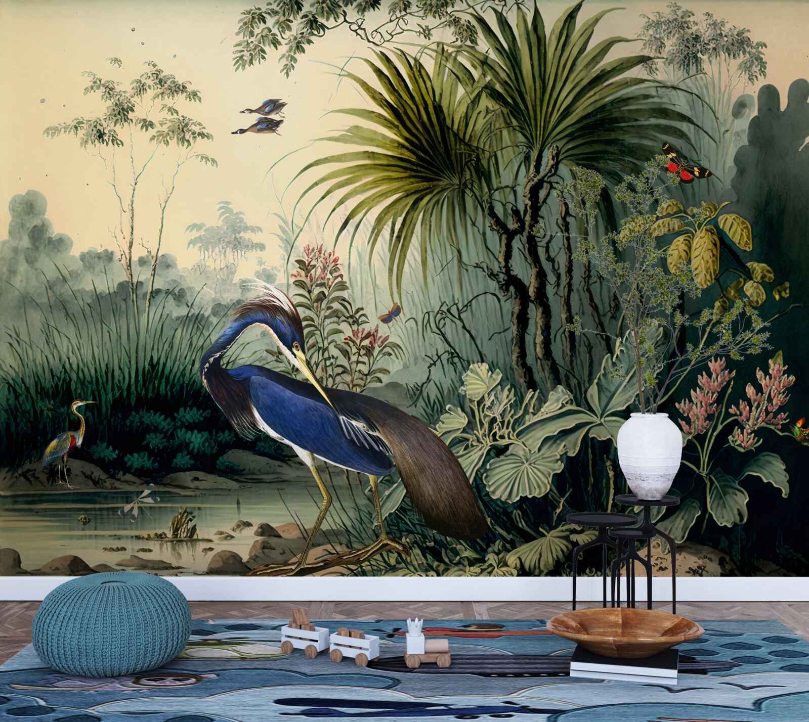 Фотошпалери тиша біля зеленого ставка