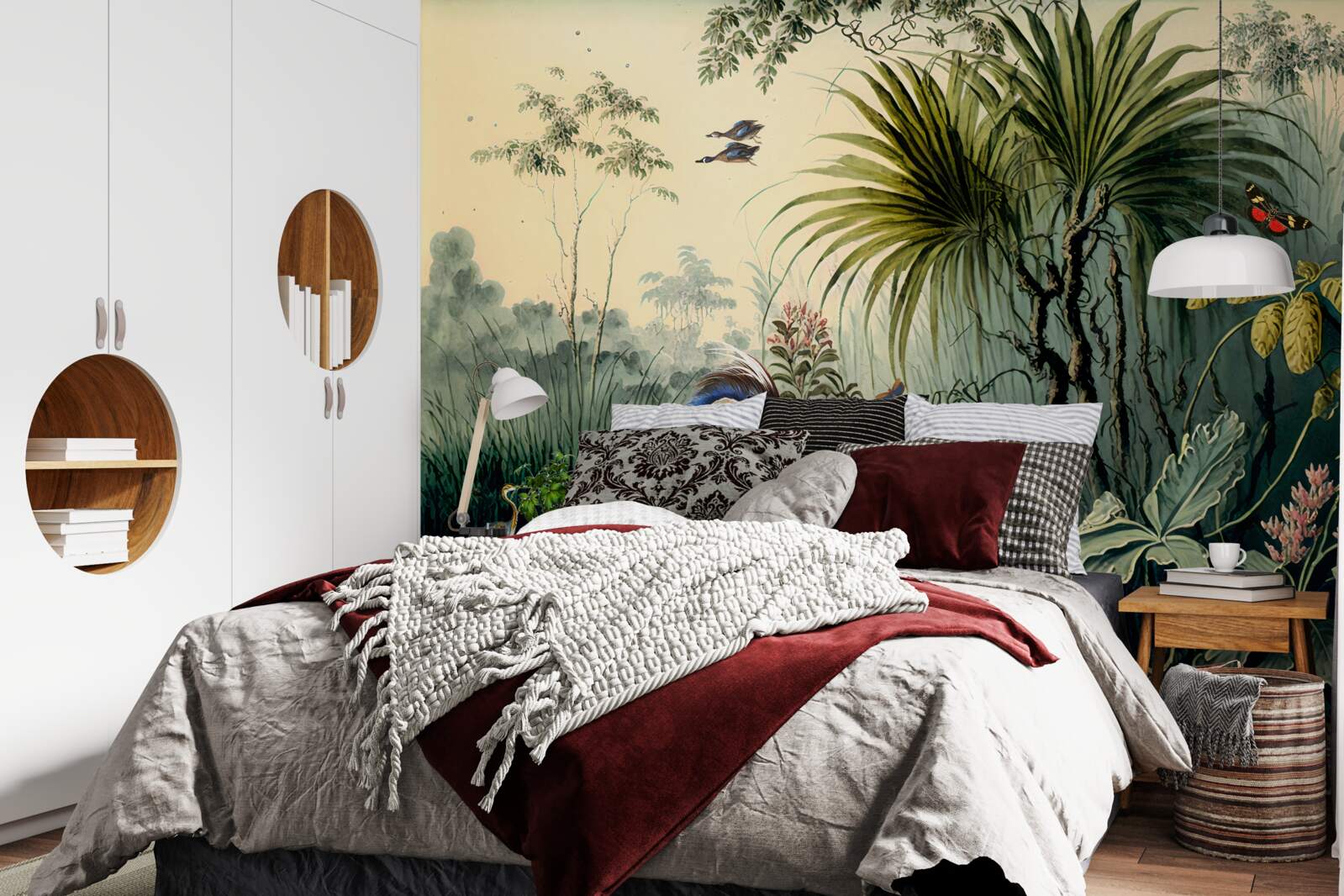 Фотошпалери тиша біля зеленого ставка