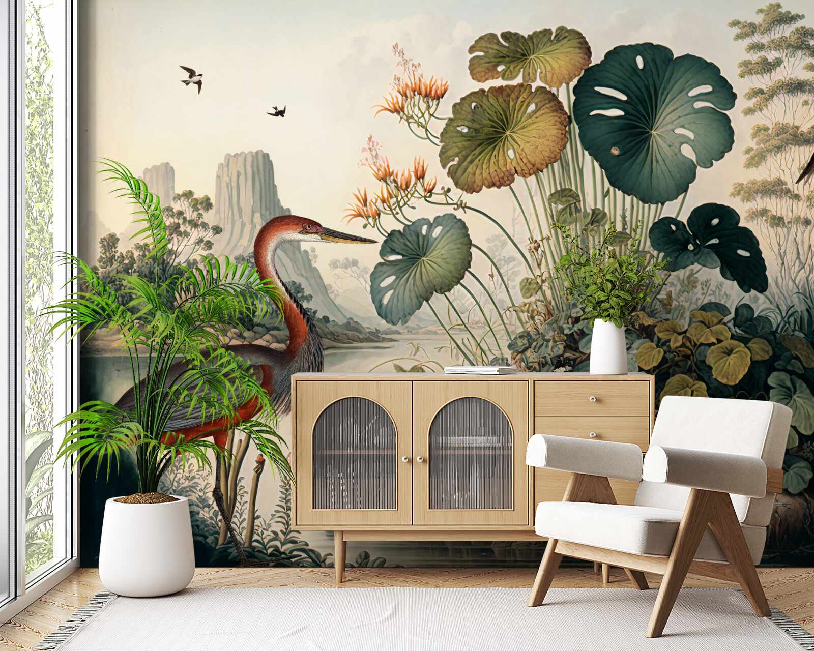 Фотошпалери водні рослини та трави для ставків