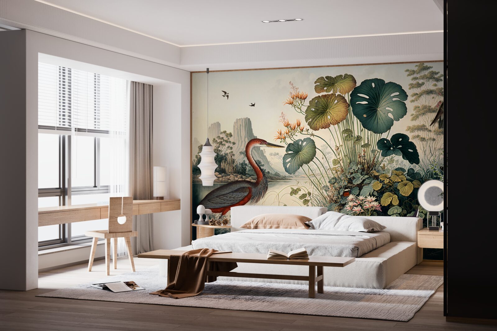 Фотошпалери водні рослини та трави для ставків