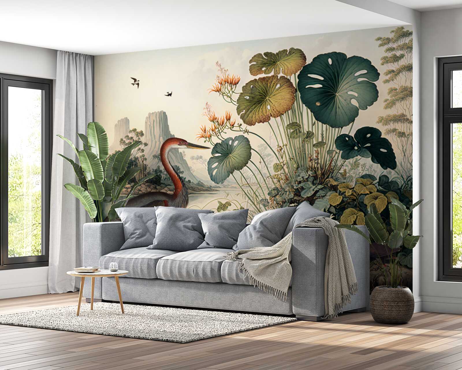 Фотошпалери водні рослини та трави для ставків