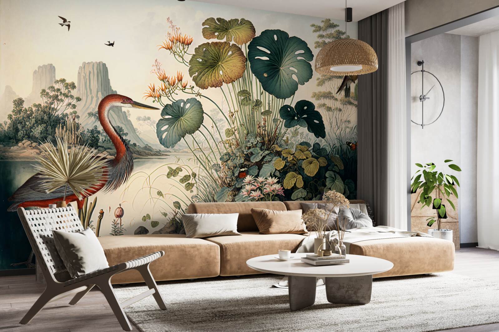 Фотошпалери водні рослини та трави для ставків