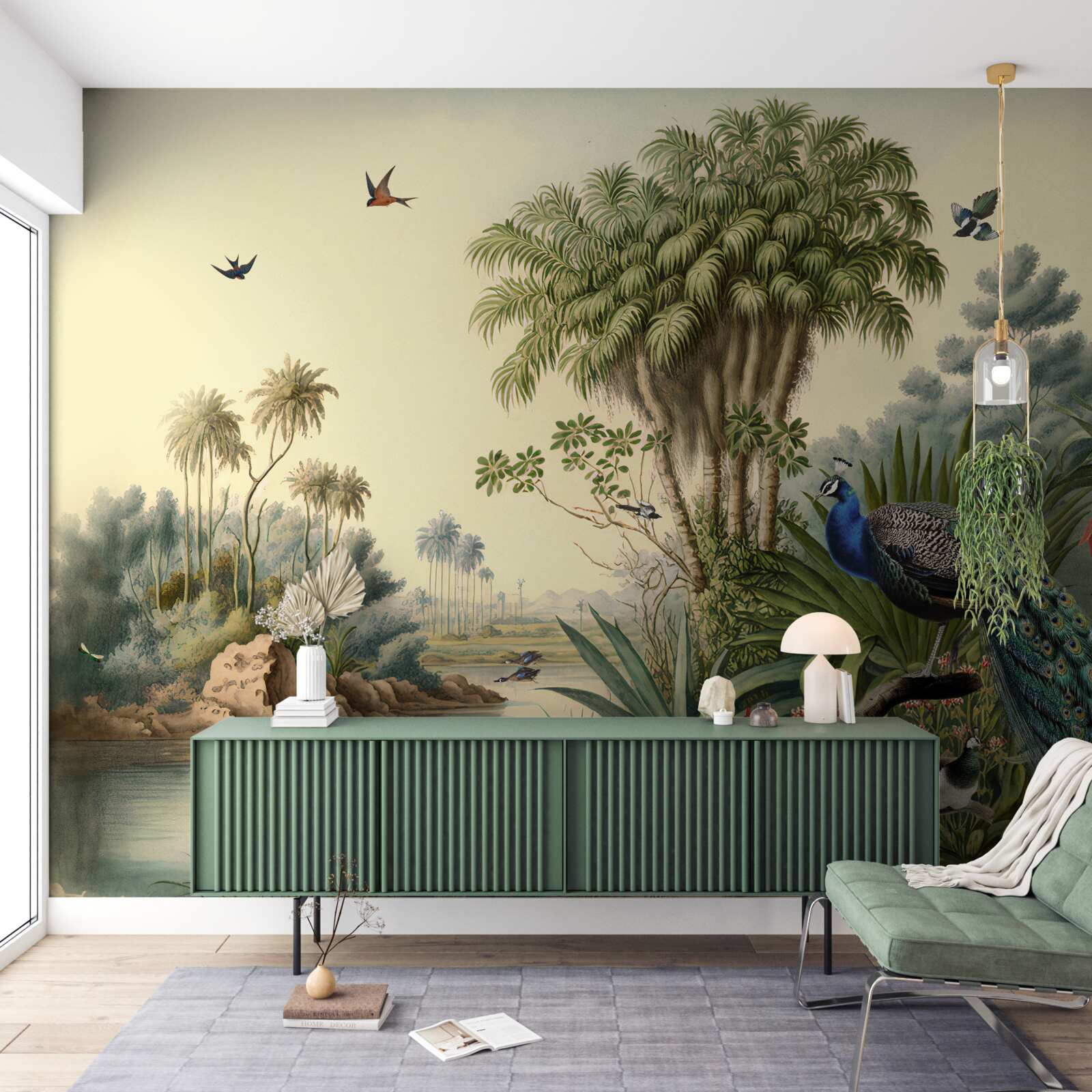 Фотошпалери павича в його справжньому середовищі існування