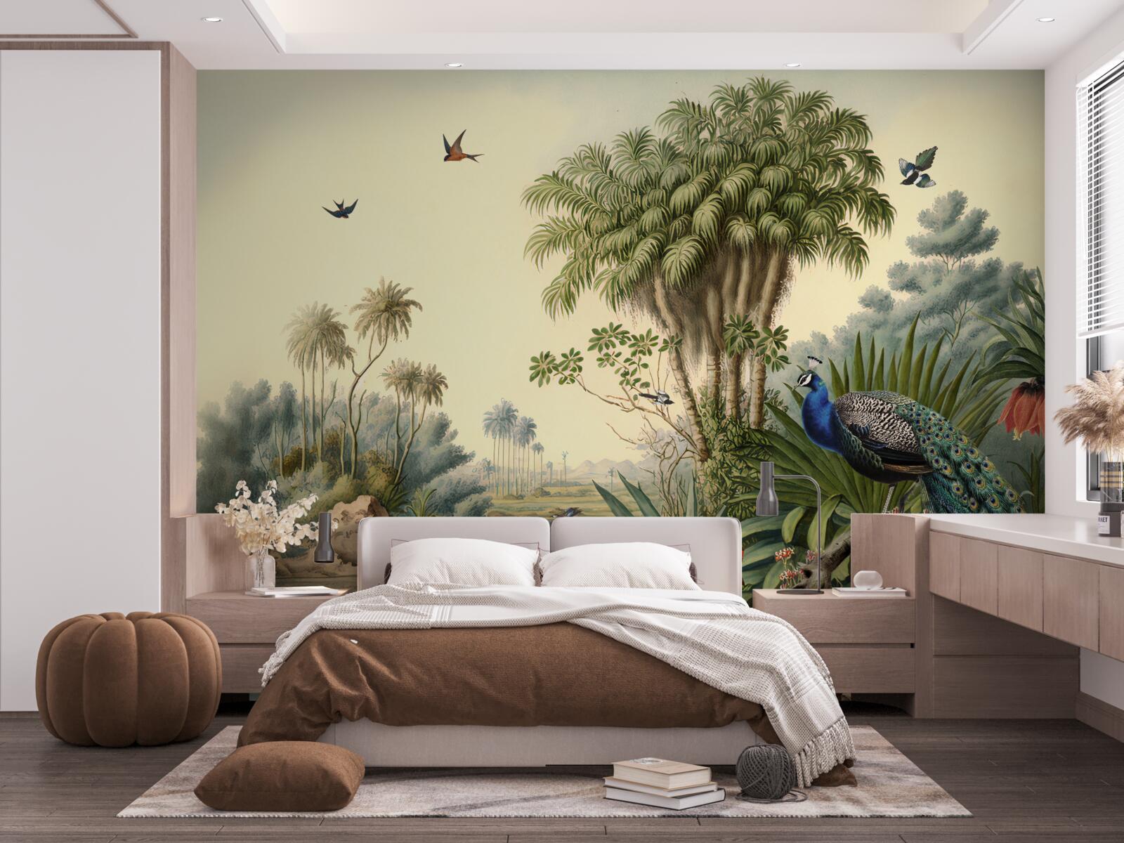 Фотошпалери павича в його справжньому середовищі існування