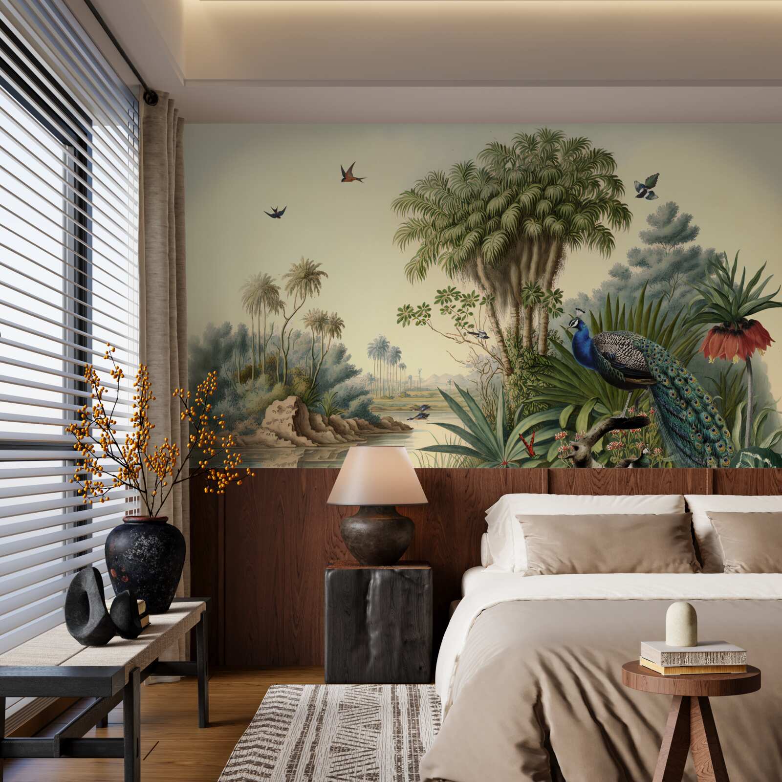 Фотошпалери павича в його справжньому середовищі існування