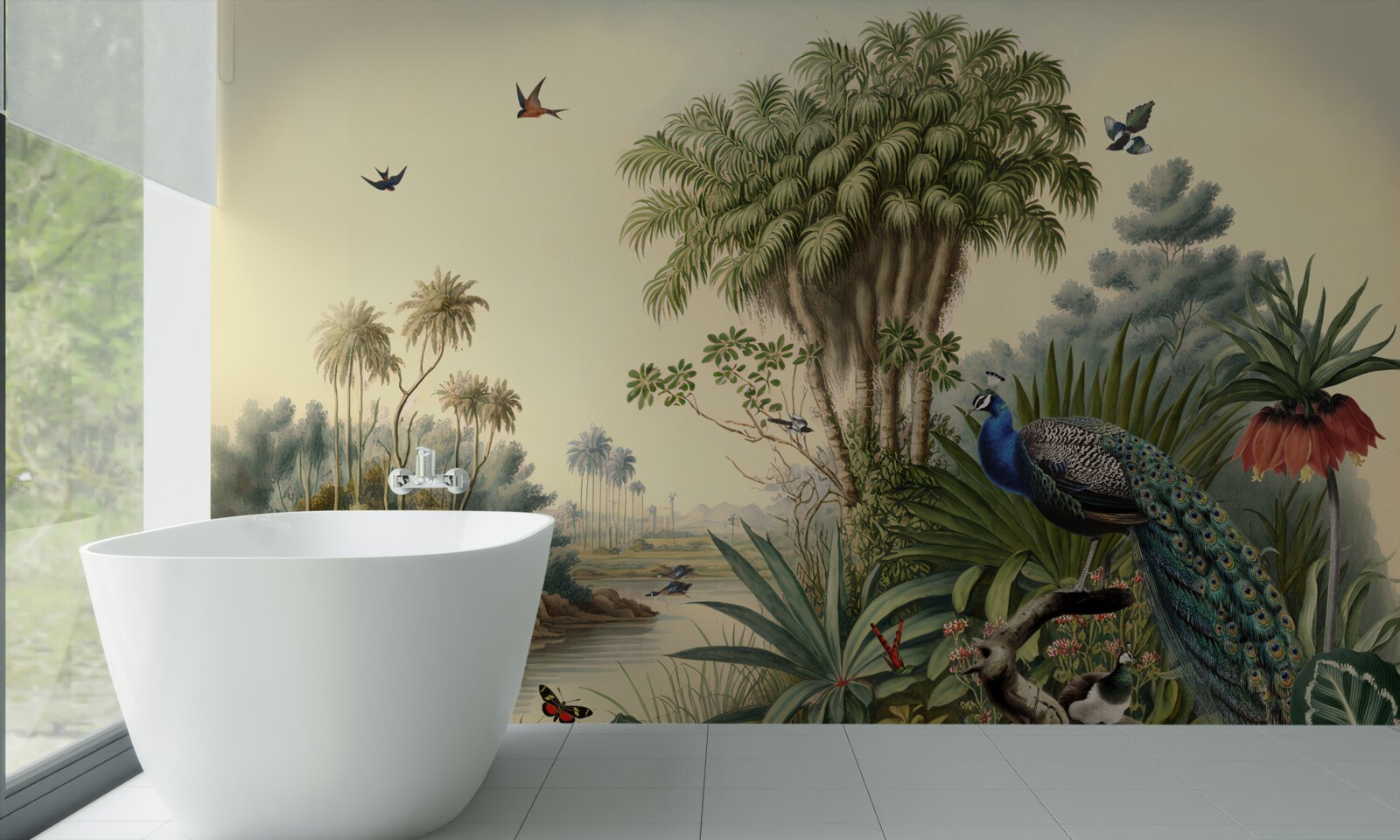 Фотошпалери павича в його справжньому середовищі існування