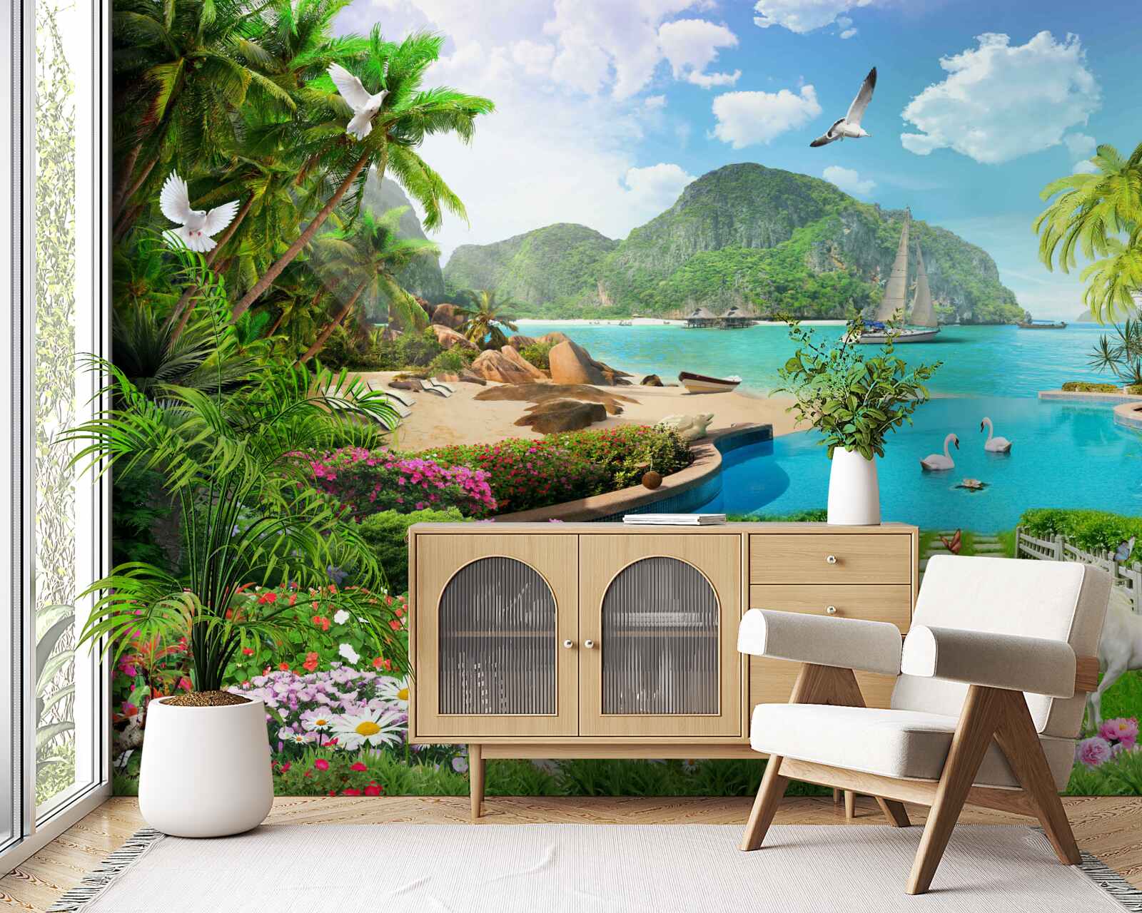 Фотошпалери тихий притулок у тропіках