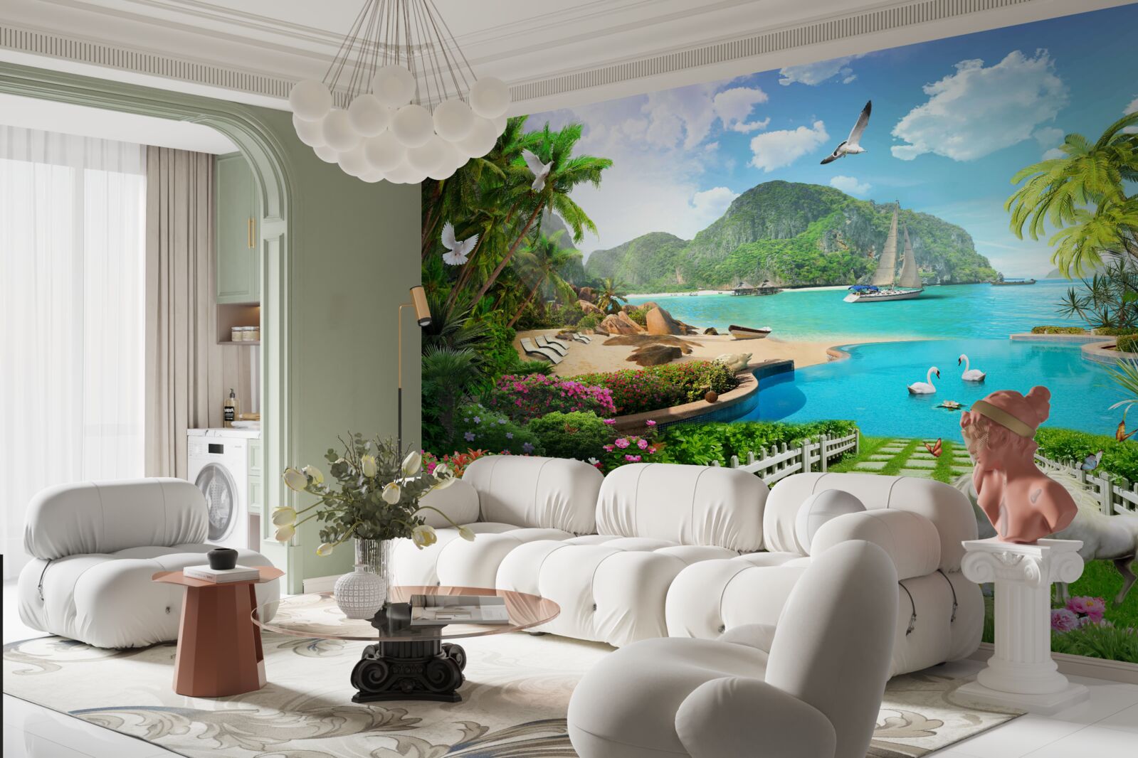 Фотошпалери тихий притулок у тропіках