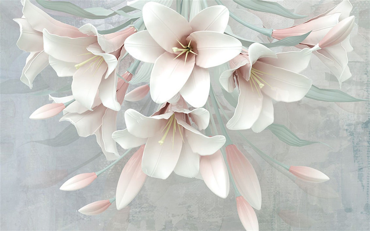 Фотошпалери композиція з яскравих лілій