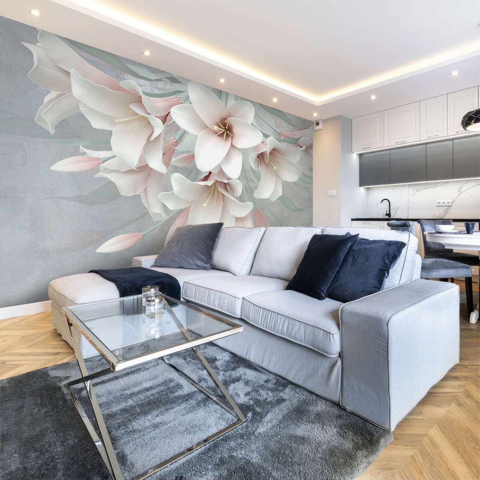 Фотошпалери композиція з яскравих лілій