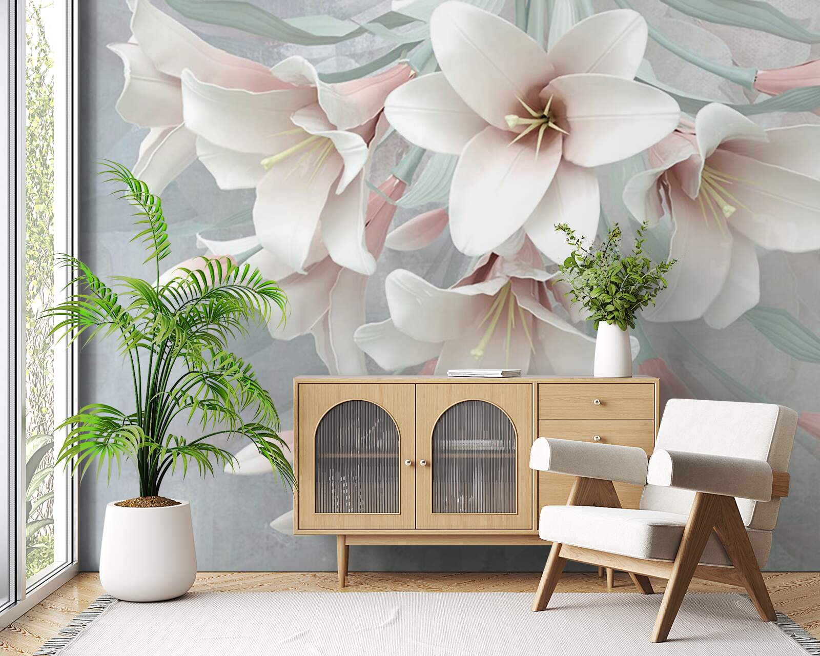 Фотошпалери композиція з яскравих лілій