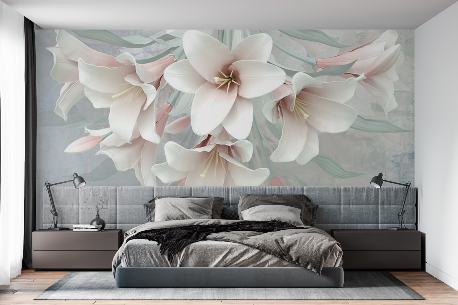 Фотошпалери композиція з яскравих лілій