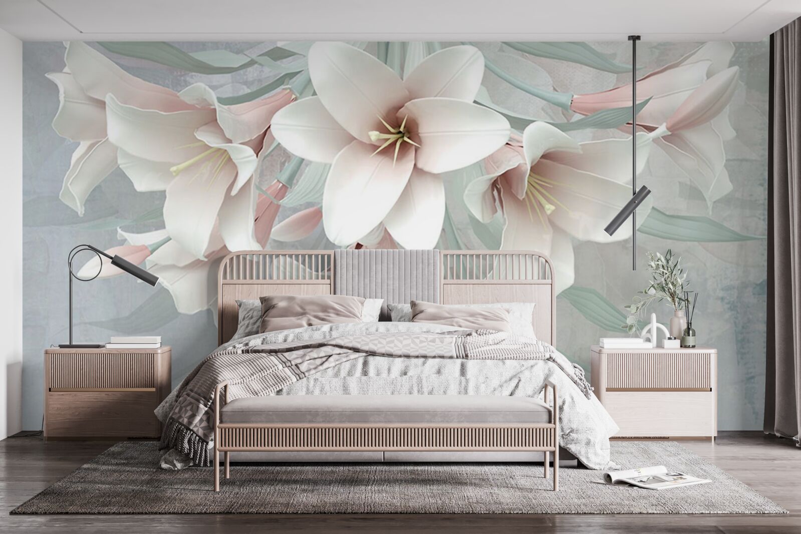 Фотошпалери композиція з яскравих лілій