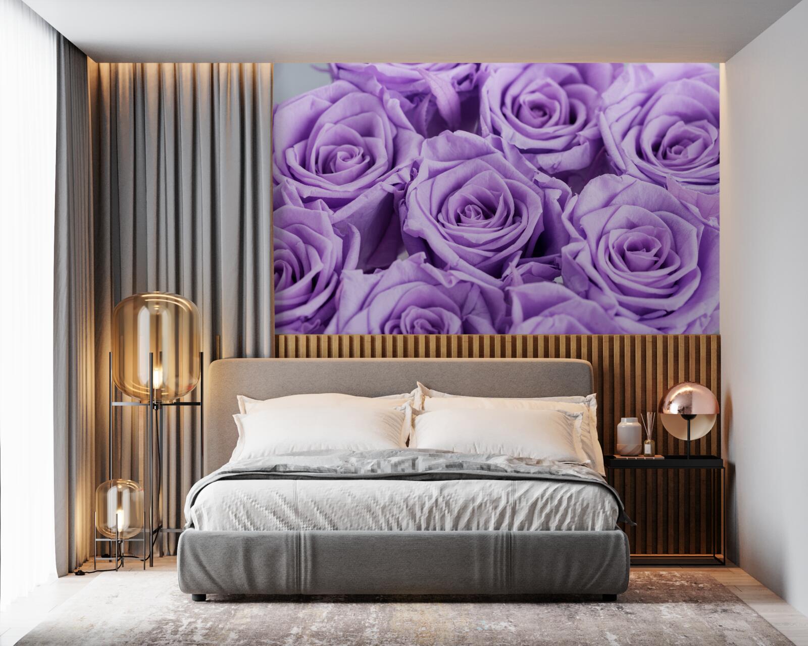 Фотошпалери композиція з аметистових троянд