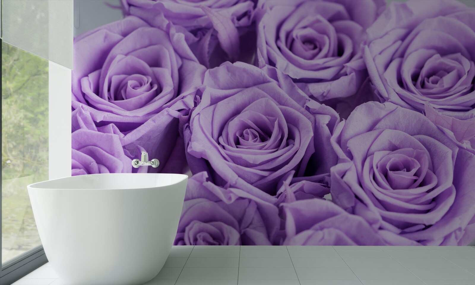 Фотошпалери композиція з аметистових троянд