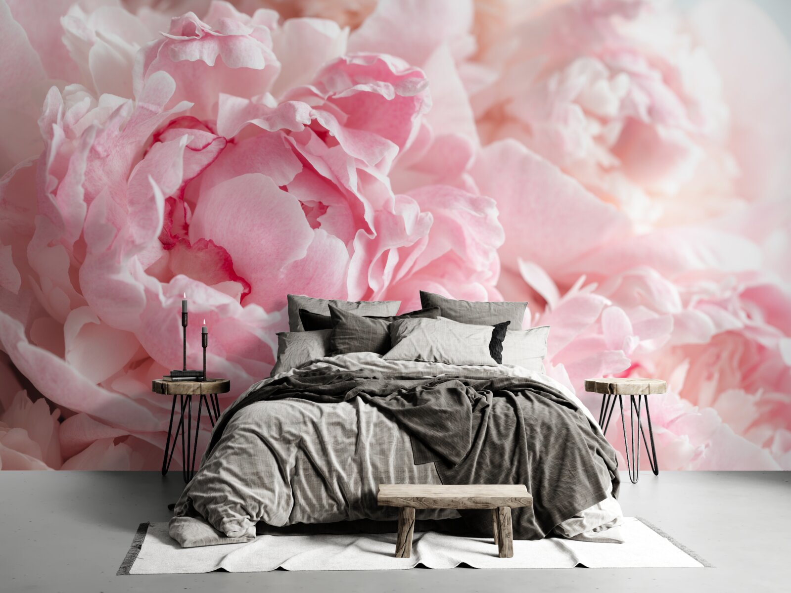 Фотошпалери букет півоній в ніжному рожевому відтінку