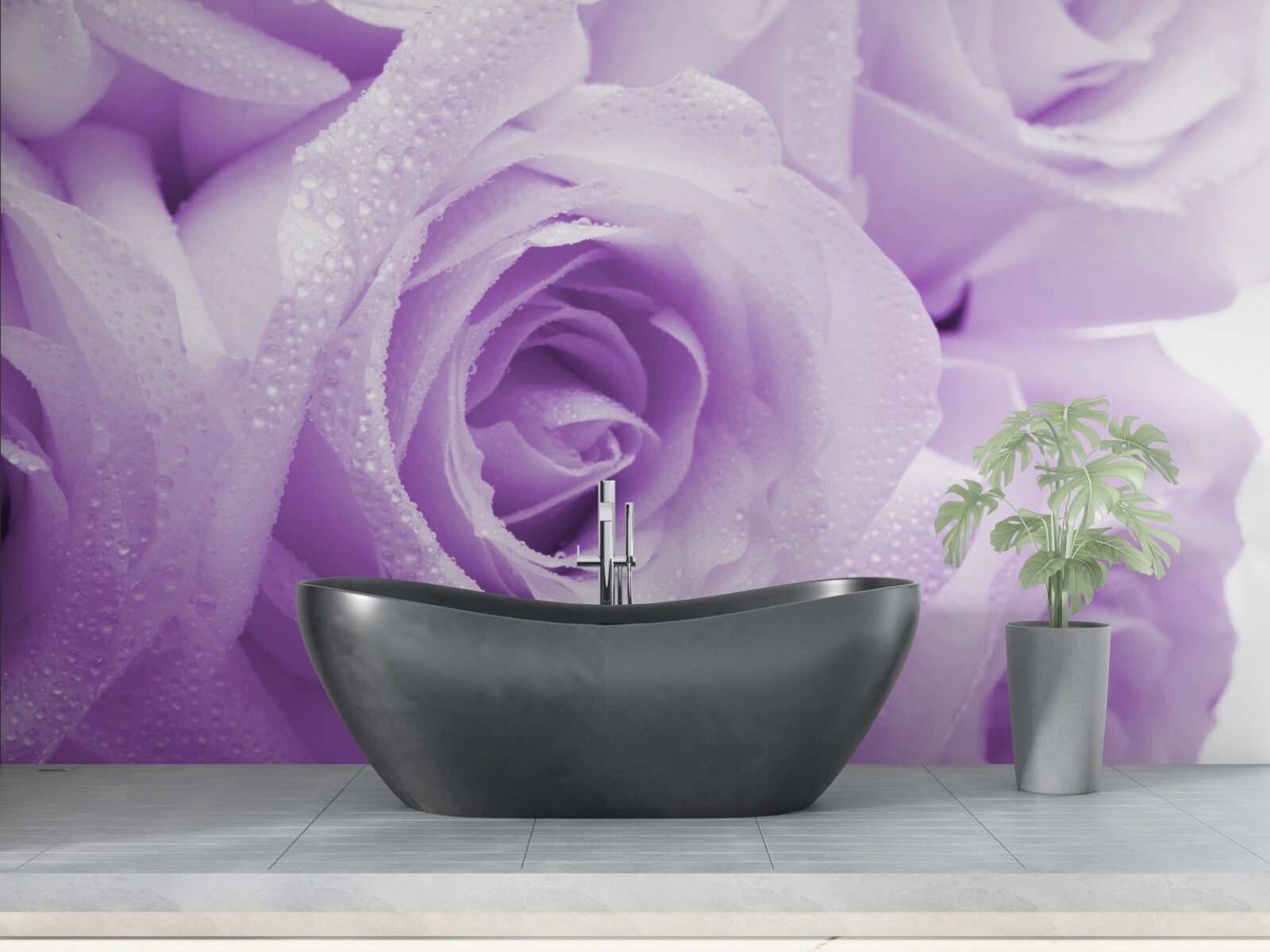 Фотошпалери крупний план бузково-рожевих квітів