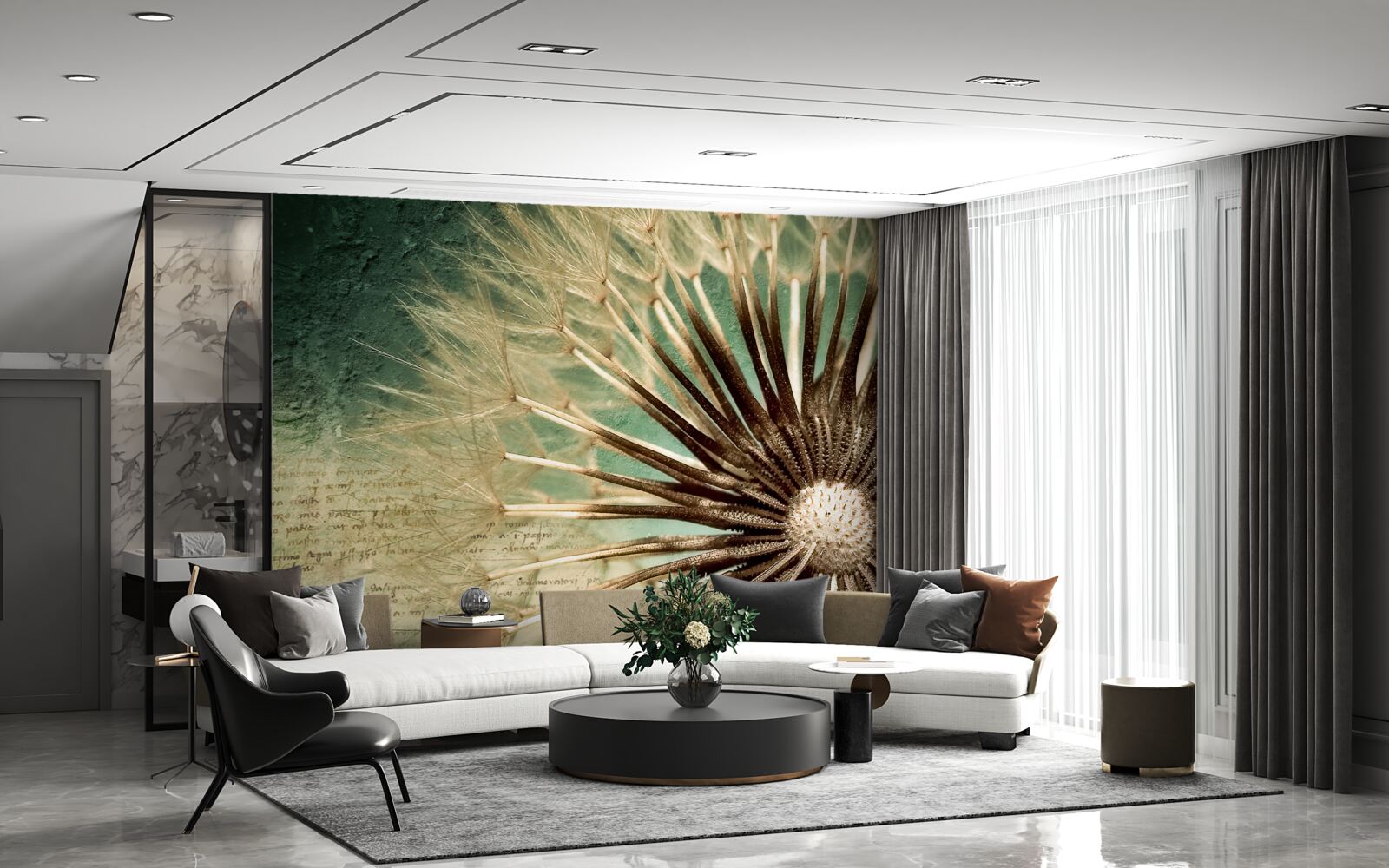 Фотошпалери душа кульбаби сповнена ніжності