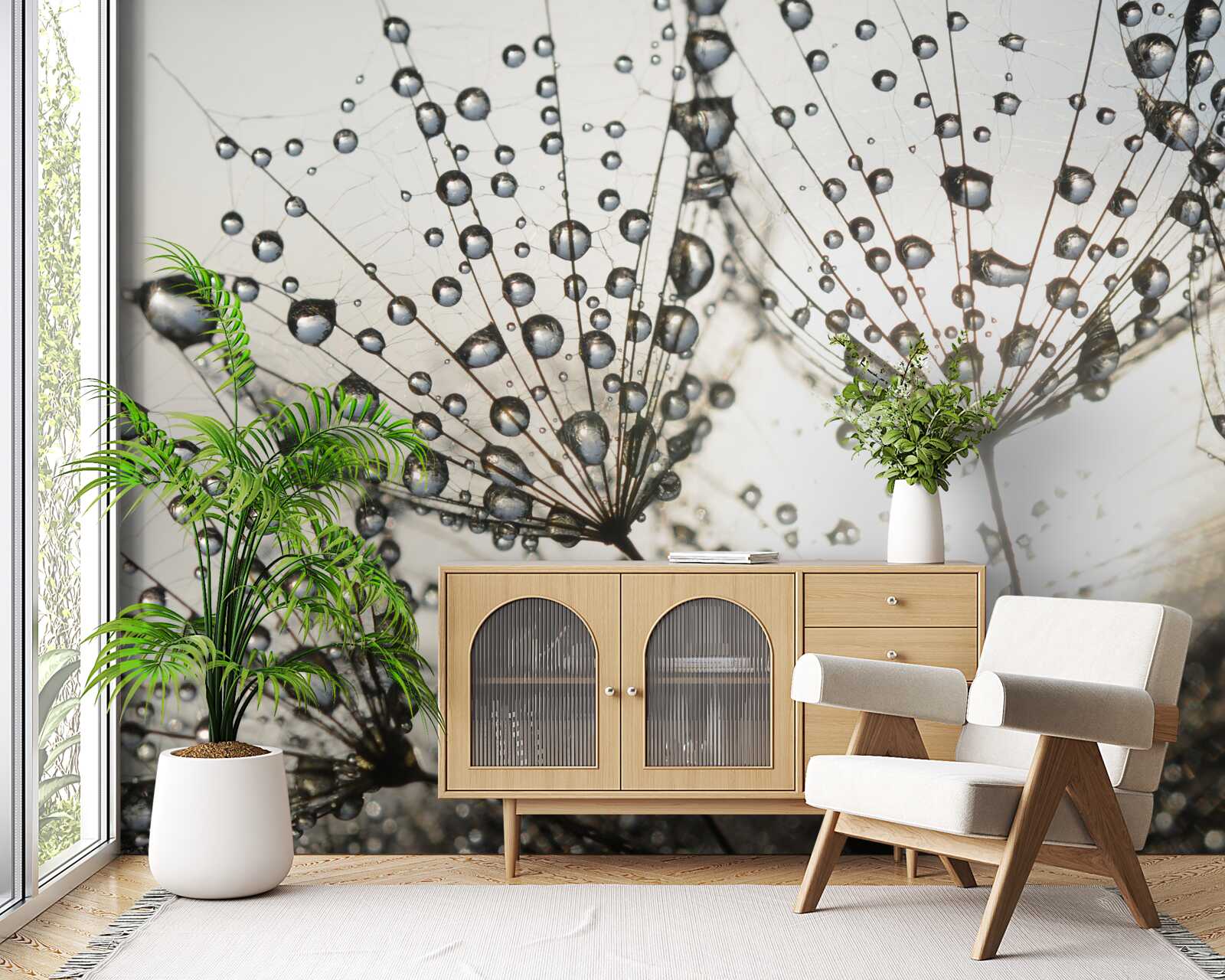 Фотошпалери дощова кульбаба