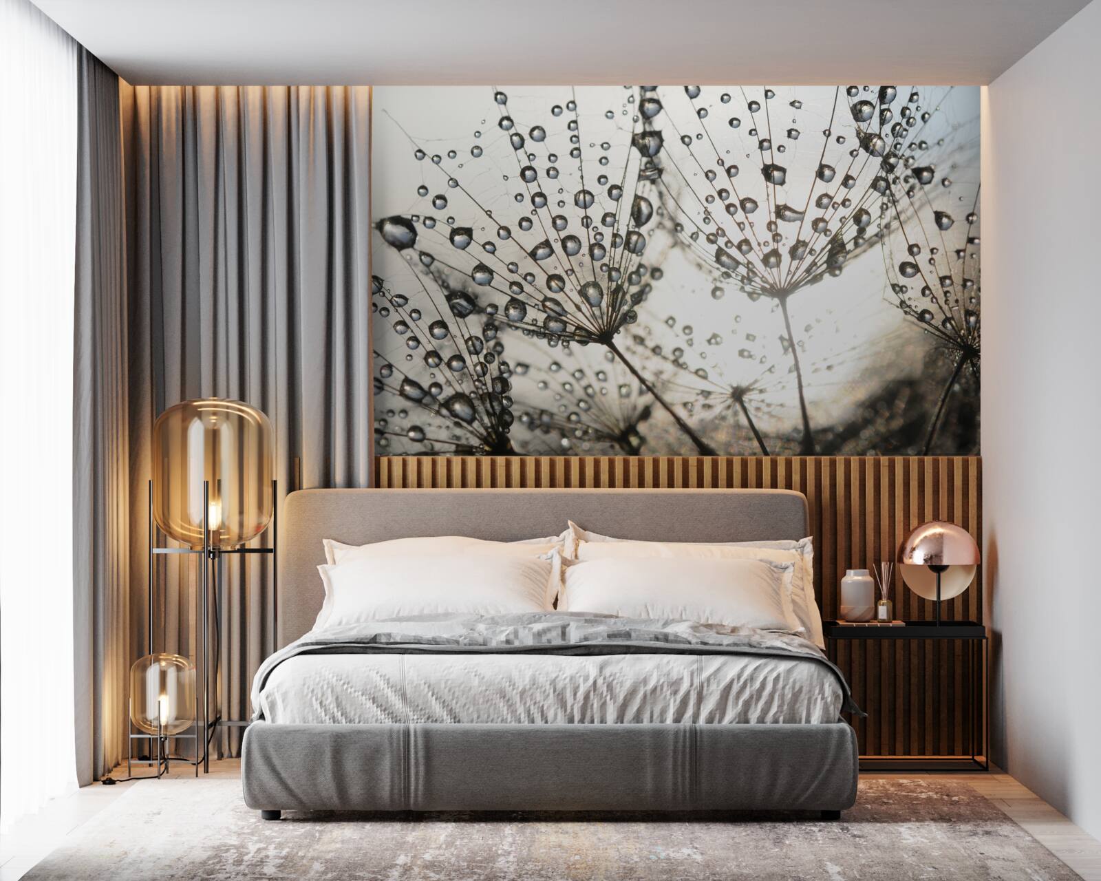 Фотошпалери дощова кульбаба