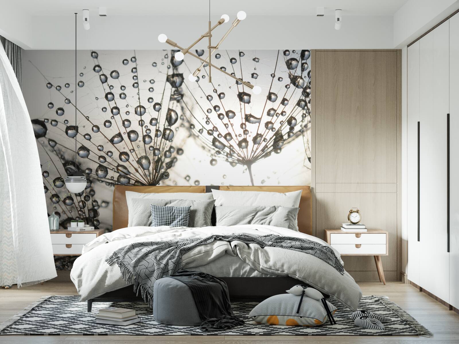 Фотошпалери дощова кульбаба