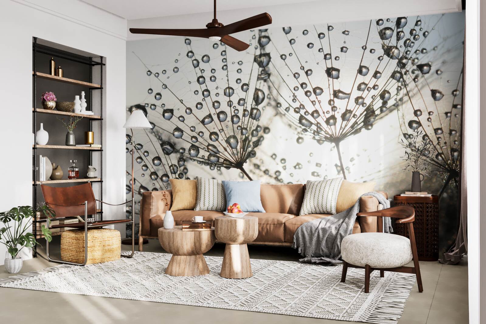 Фотошпалери дощова кульбаба