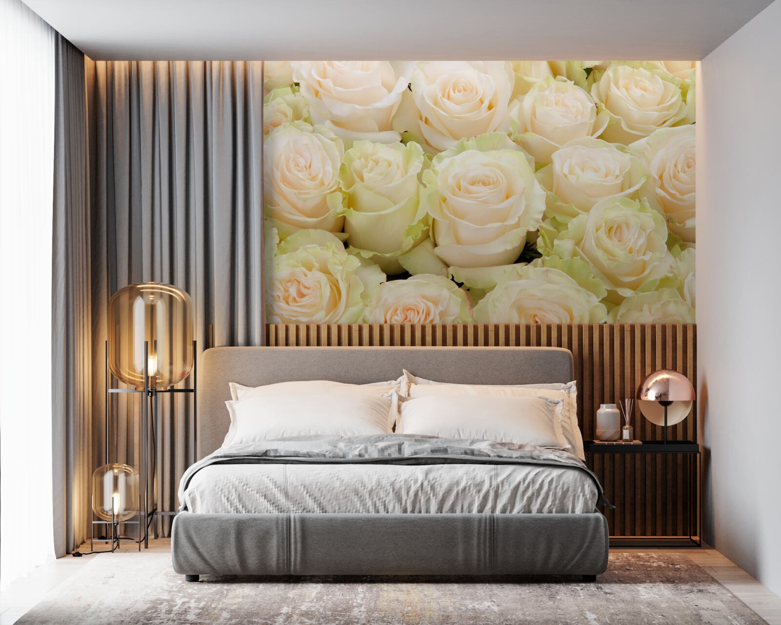 Фотошпалери резюме ніжних бежевих квітів