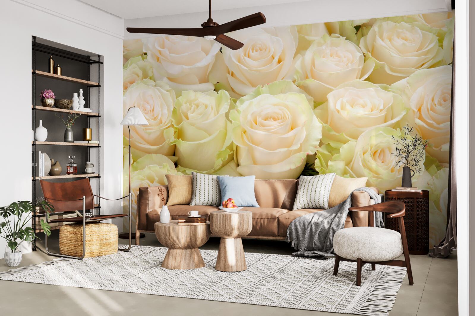 Фотошпалери резюме ніжних бежевих квітів