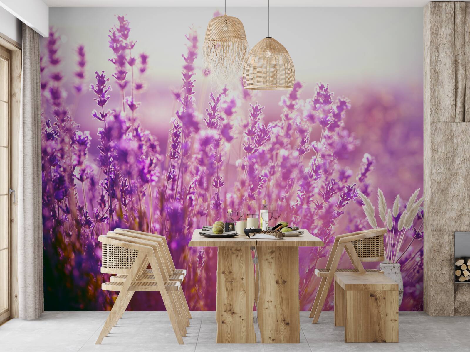 Фотошпалери квіти лаванди на світанку