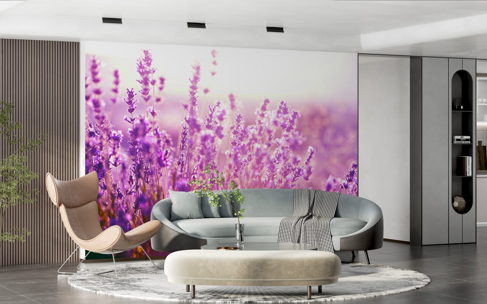 Фотошпалери квіти лаванди на світанку