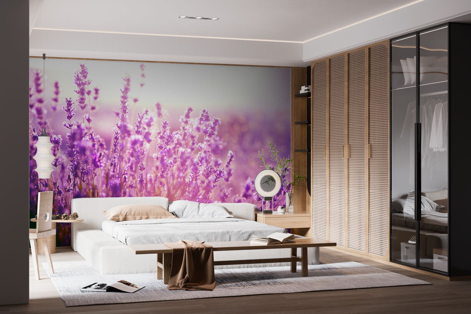 Фотошпалери квіти лаванди на світанку