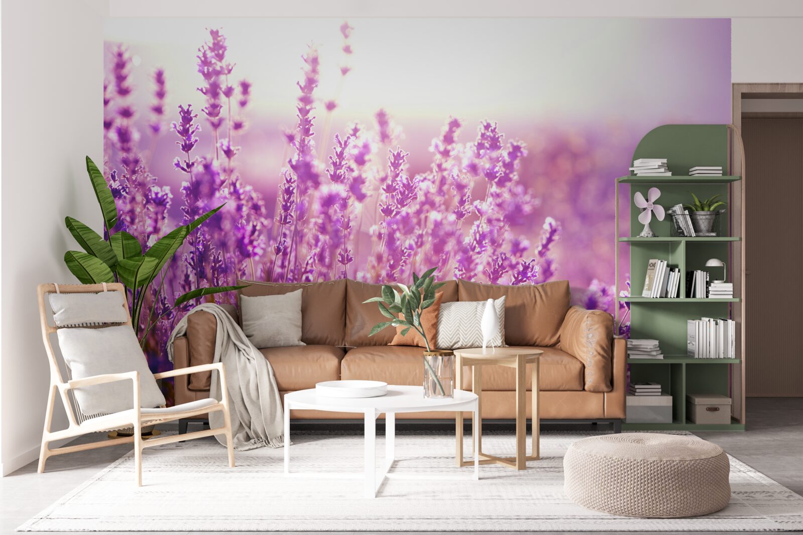 Фотошпалери квіти лаванди на світанку