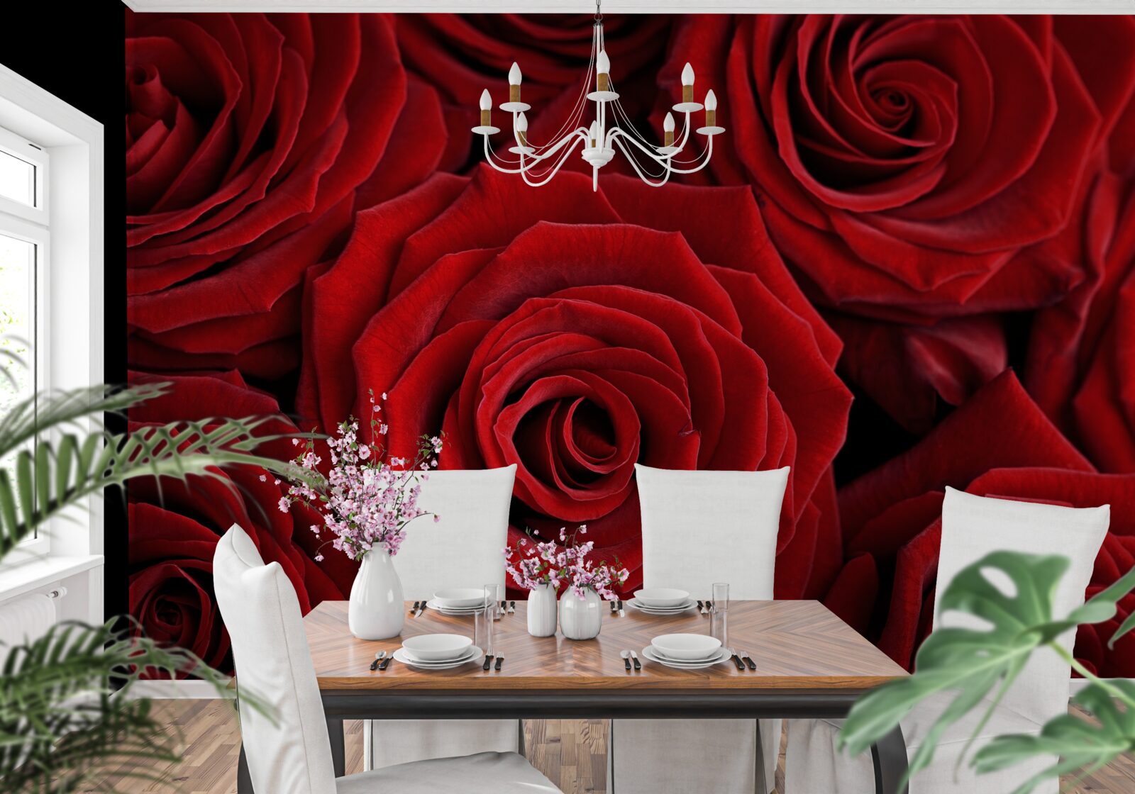 Фотошпалери резюме традиційних червоних троянд