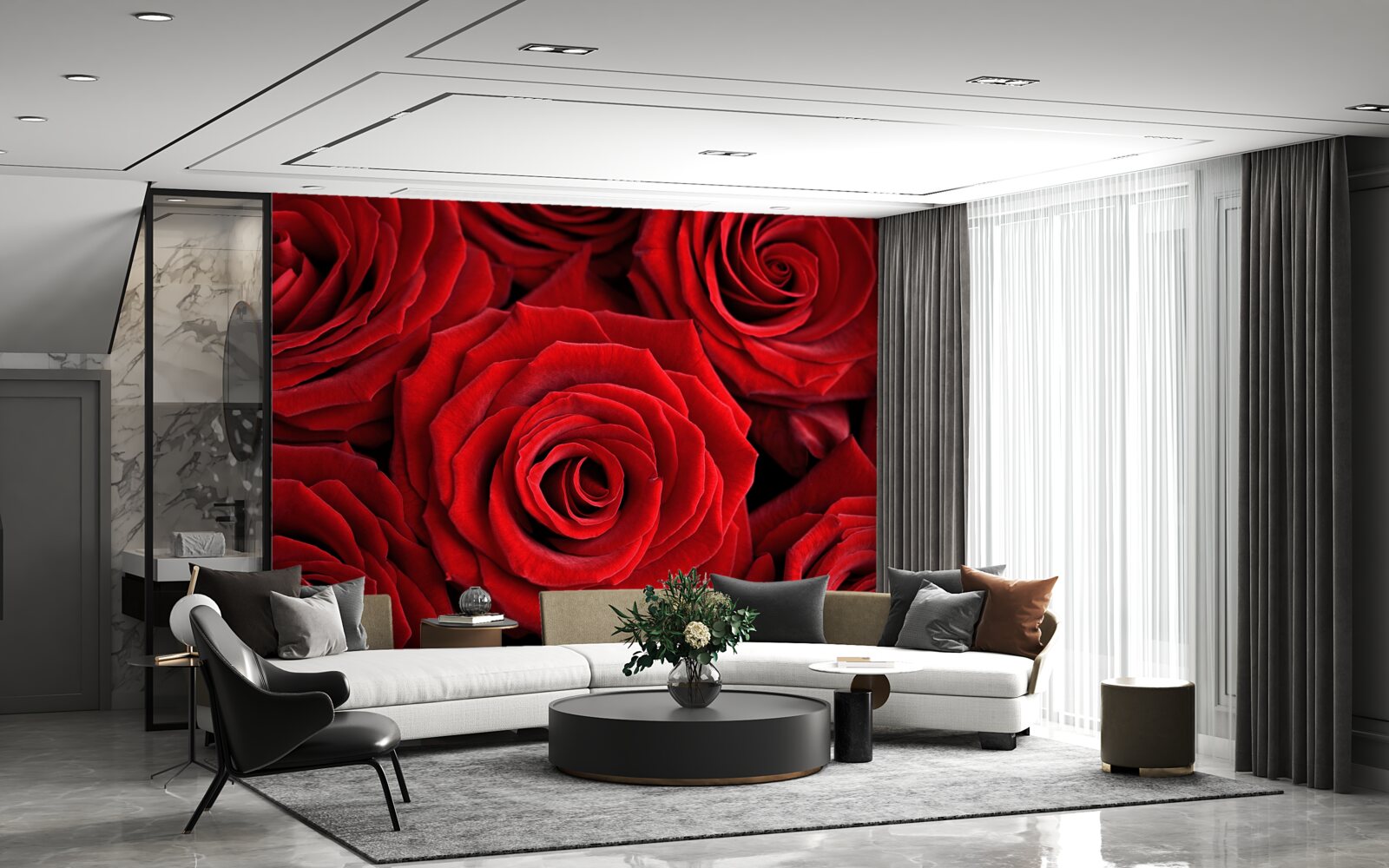 Фотошпалери резюме традиційних червоних троянд