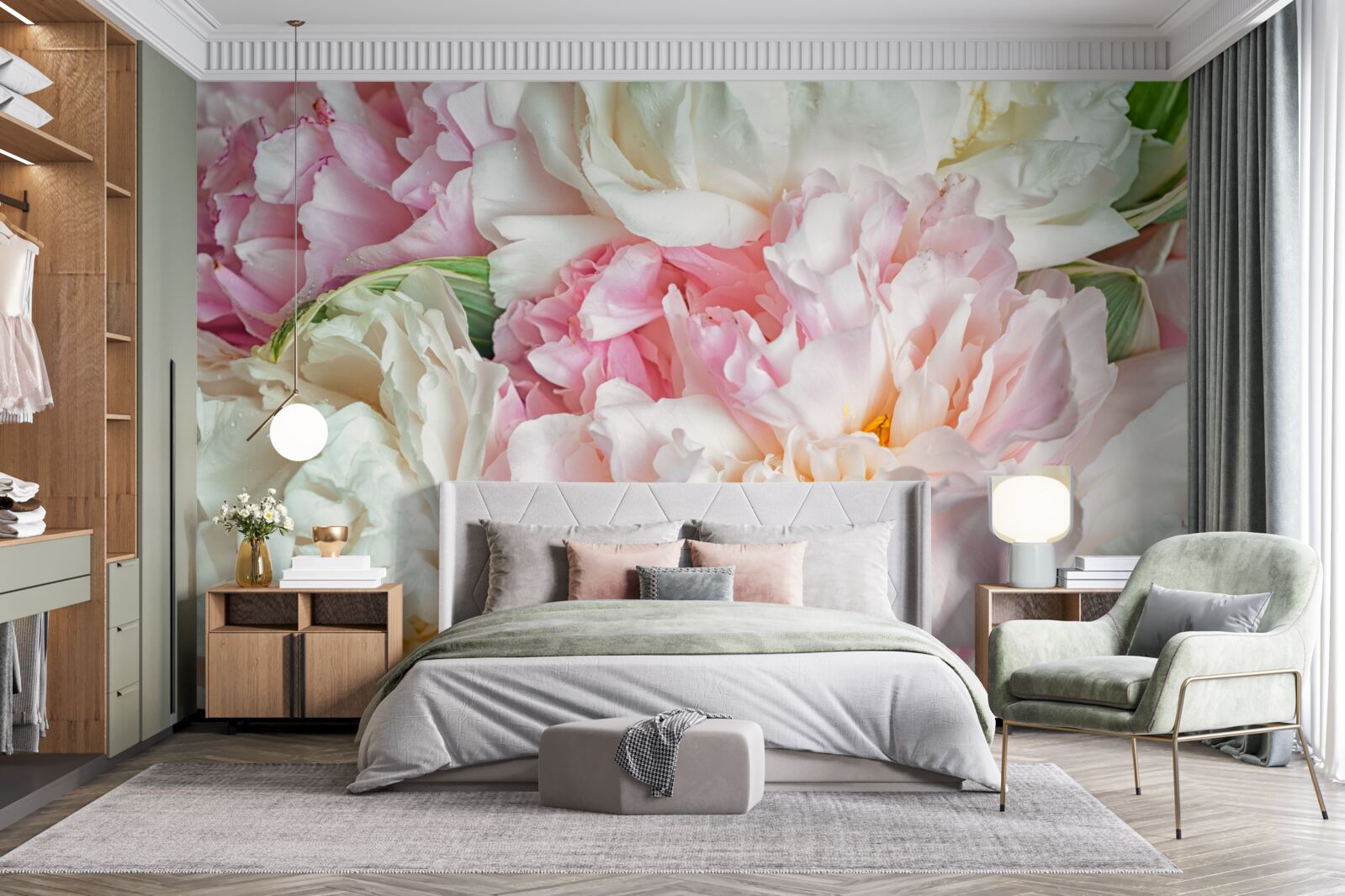 Фотошпалери фата з ніжних пелюсток