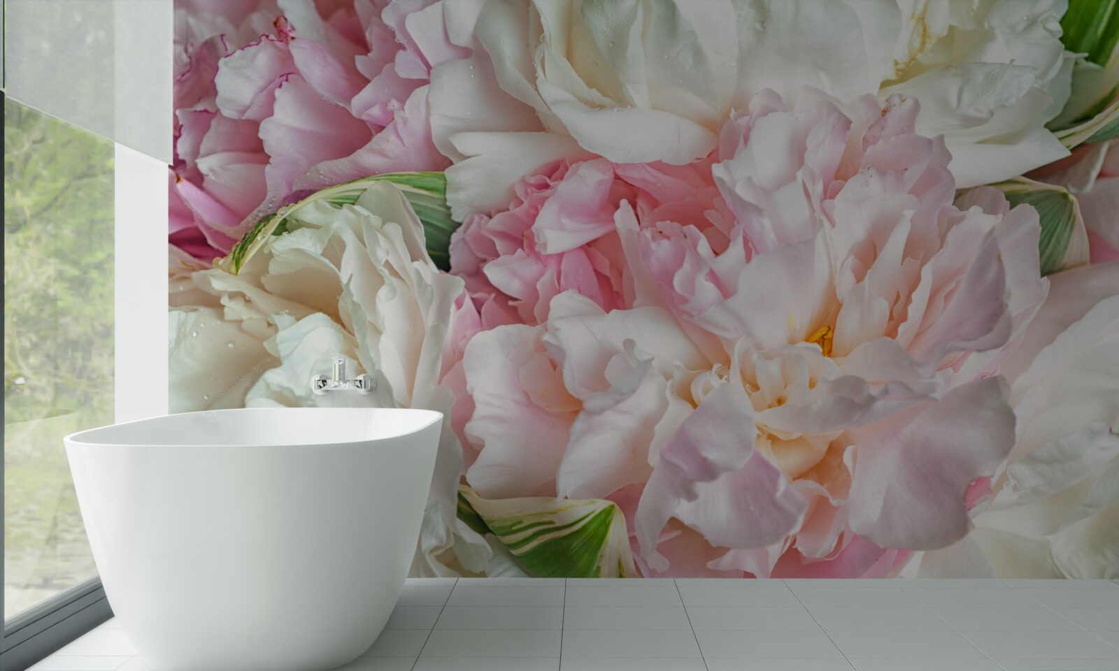 Фотошпалери фата з ніжних пелюсток