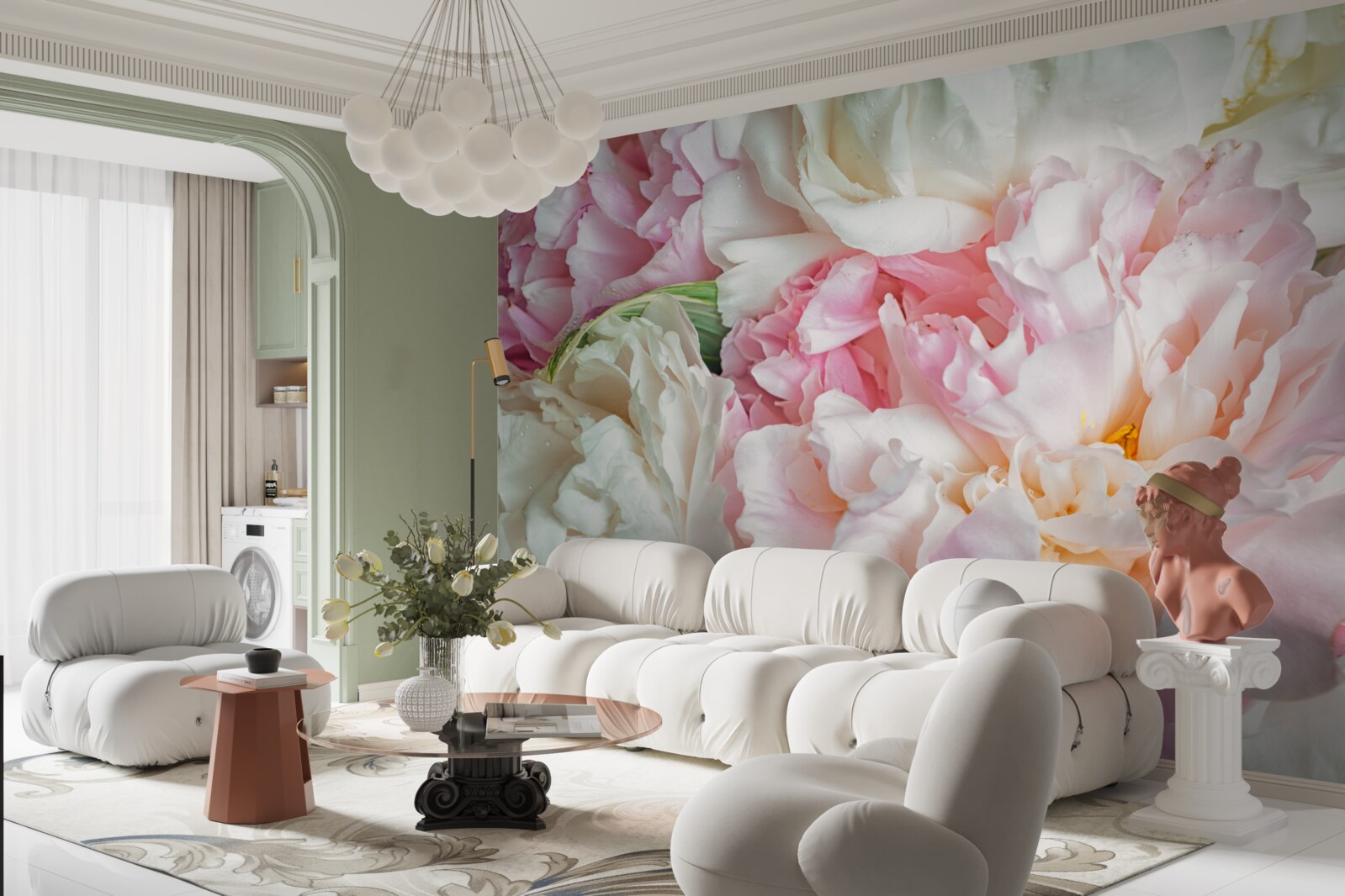 Фотошпалери фата з ніжних пелюсток