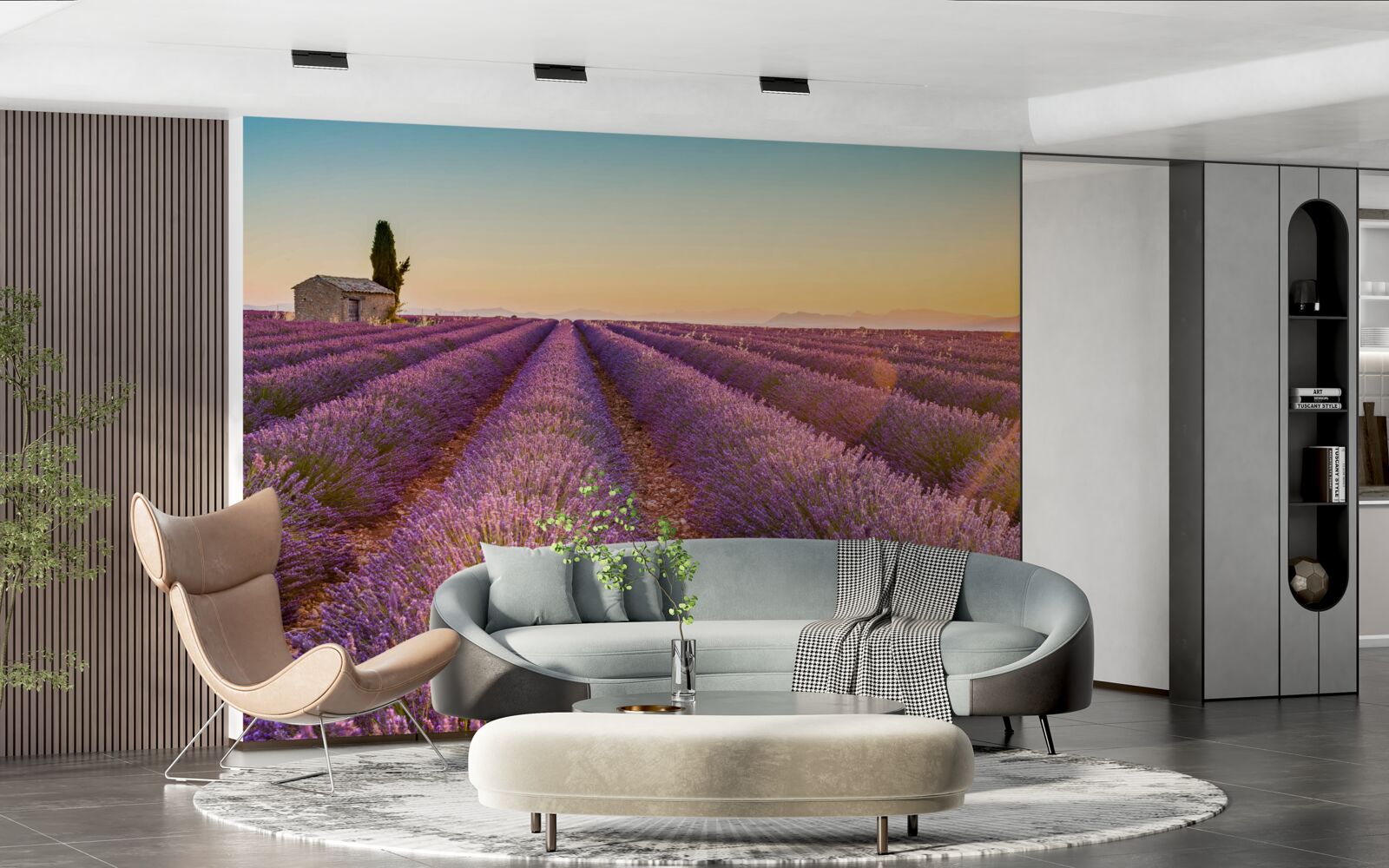 Фотошпалери Світанок зійшов над полем лаванди