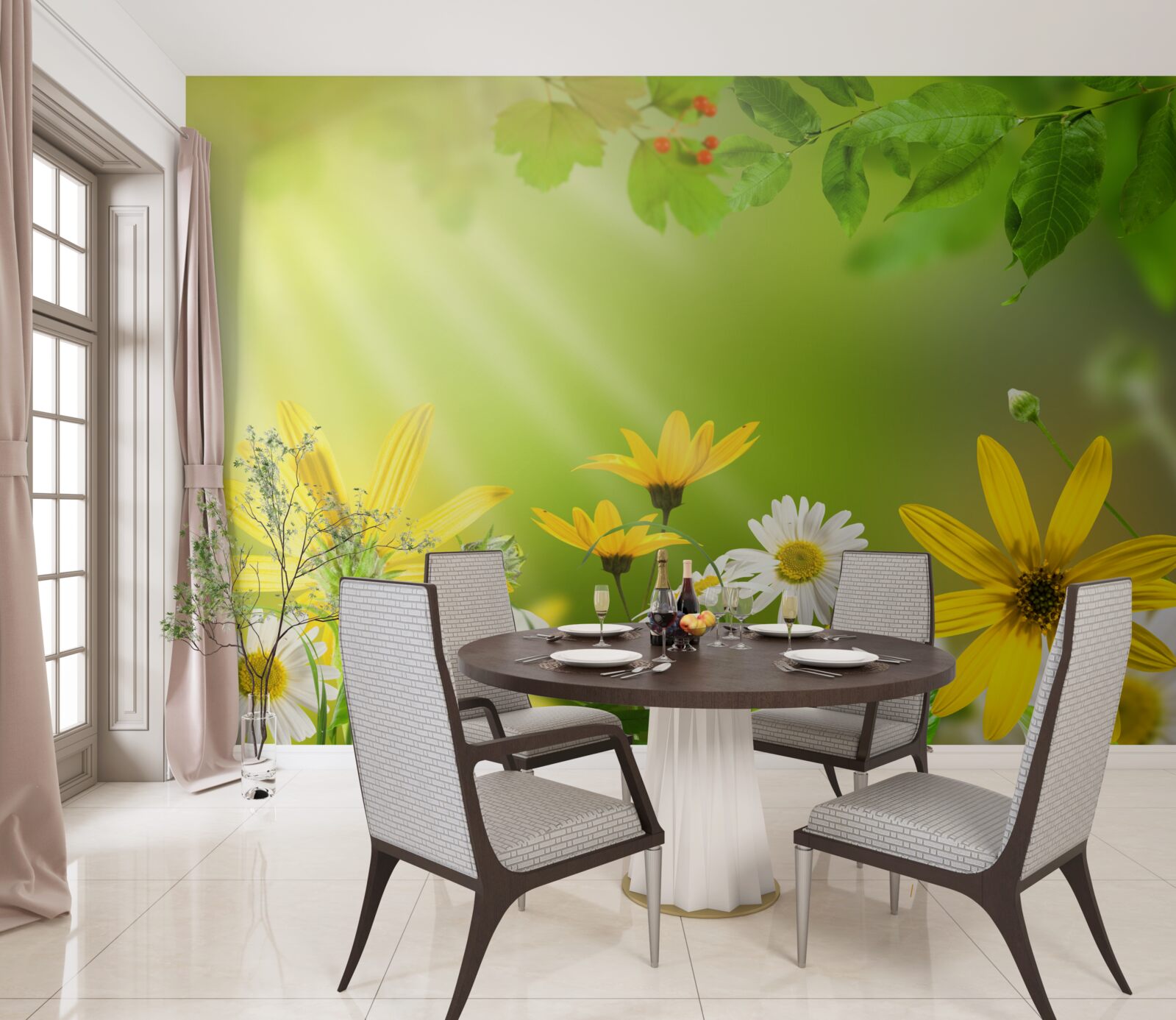 Фотошпалери Світанок на літньому лузі