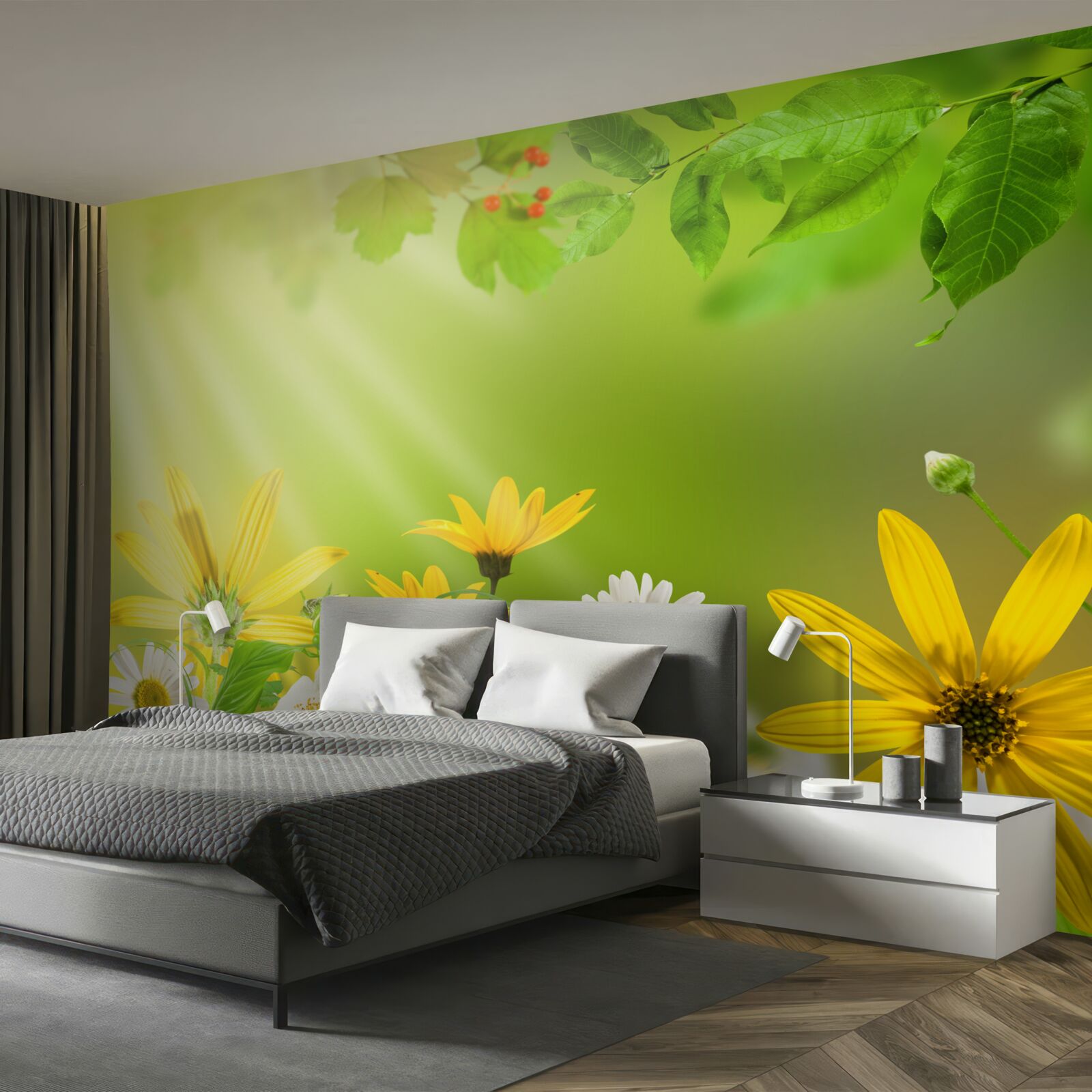 Фотошпалери Світанок на літньому лузі