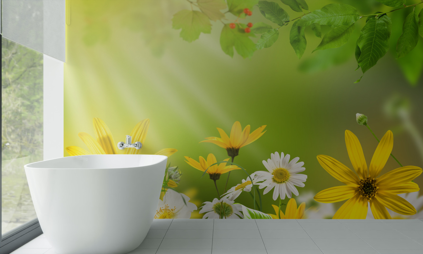 Фотошпалери Світанок на літньому лузі