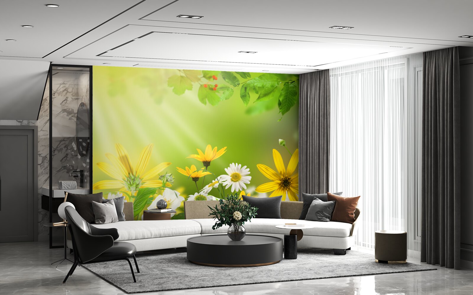 Фотошпалери Світанок на літньому лузі